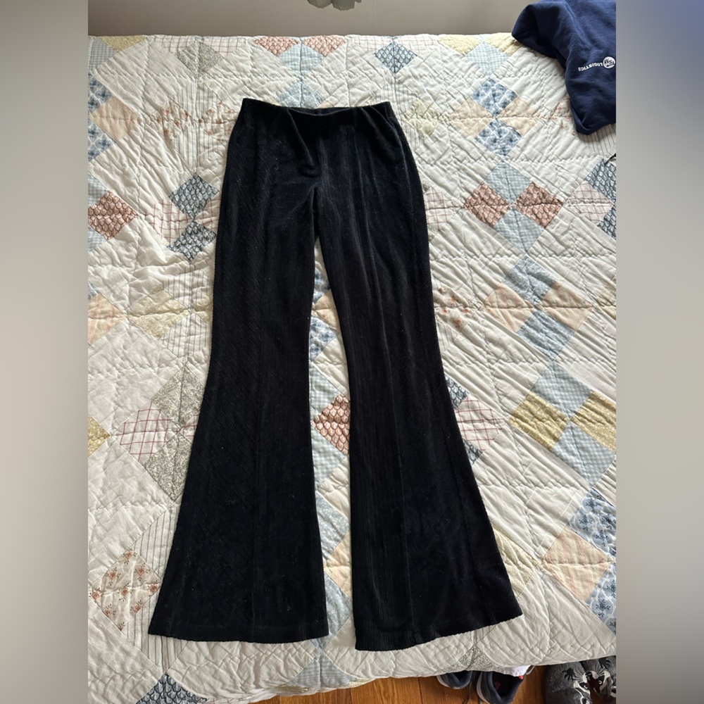 Forever 21 Black Ribbed Knit Pants